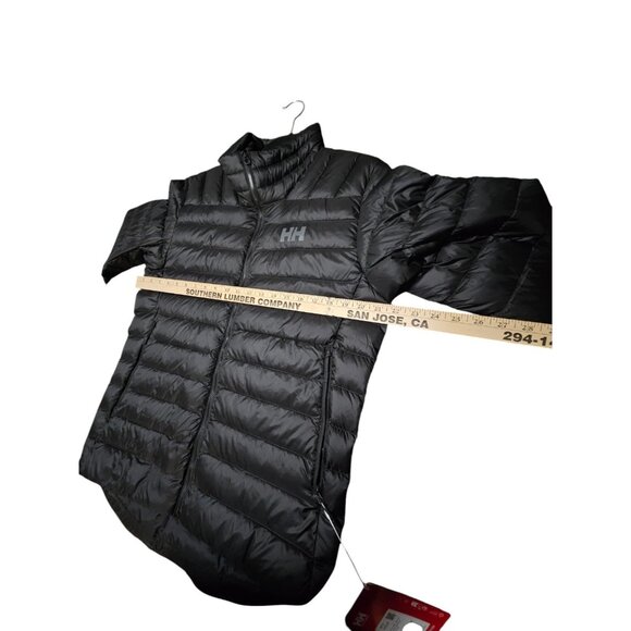 HH Puffer Jacket Mens Medium Black Verglasn Down Coat Outdoors Casual - Picture 2 of 7